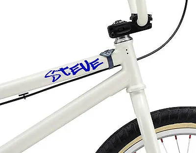 £2.89 • Buy 3 X PERSONALISED BIKE NAME STICKERS BMX FRAME CHILDRENS KIDS SCOOTER DECALS