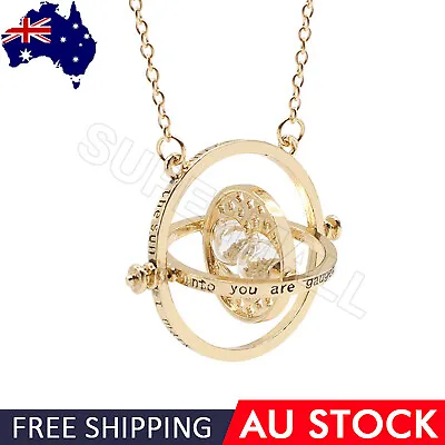 $5.48 • Buy Harry Potter Gold Tone Hourglass Necklace Pendant Time Turner Hermione OZ