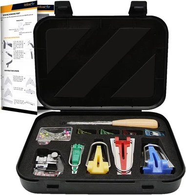 $14.99 • Buy VELLOSTAR Bias Tape Maker Sewing Kit Seam Binder Binding Tool Quilting