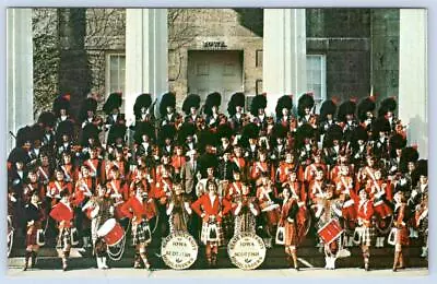 University Of Iowa Scottish Highlanders Band Bagpipes Vintage Chrome Postcard • $9.95