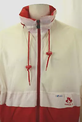 K-way Vintage Canada Ii White/red Windbreaker Size L/xl Vgc! • $58.13