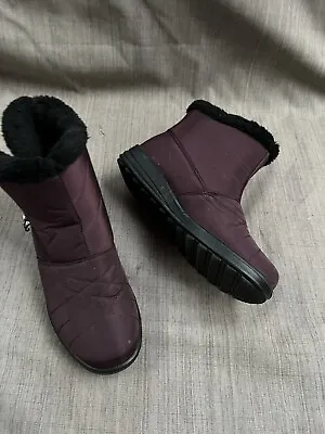 Cotton Traders Boots Size Uk 6 In Purple Fabric  • £12