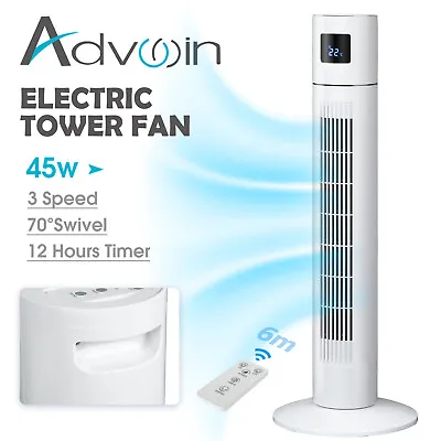 Advwin Electric Tower Fan Portable Air Cooler Oscillating Fan With Timer Remote • $89.90