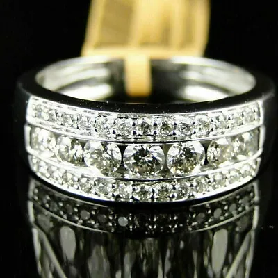 3.0CT CZ Men's Channel Set Engagement Ring 14K White Gold Diamond Band For Men's • $320