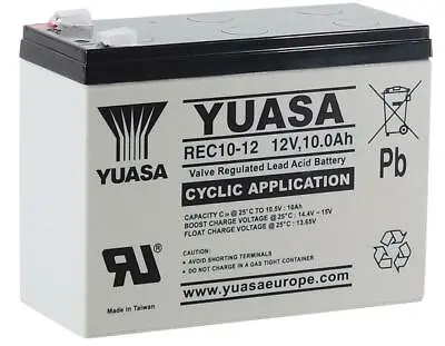 Battery Deep Cycle Vrla 12v 10ah - Rechargeable - Batteries - Bt06129 • £91.30