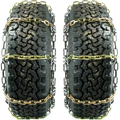 Titan Alloy Square Link Tire Chains On/Off Road Ice/Snow/Mud 8mm 35x14-16.5 • $1094.41