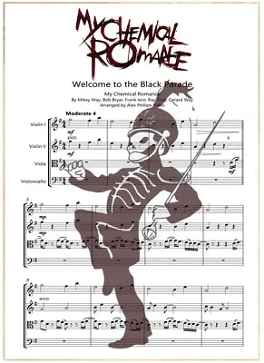 My Chemical Romance Poster/print Welcome To The Black Parade Music Sheet Mcr  • $15