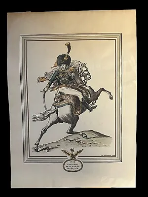 Mounted Chasseurs Of The Imperial Guard Vintage Print French • $12.42