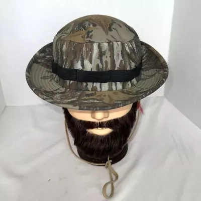 Vintage Realtree Camo Safari Bucket Hat Large Hunting Fishing Cap Made In USA • $34.88