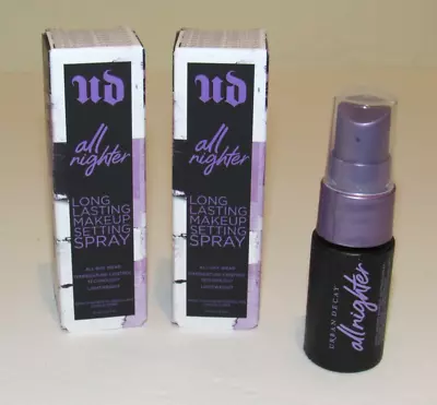 2 Urban Decay All Nighter Long Lasting Makeup Setting Spray 0.5 Oz Each Mini NIB • $14.90