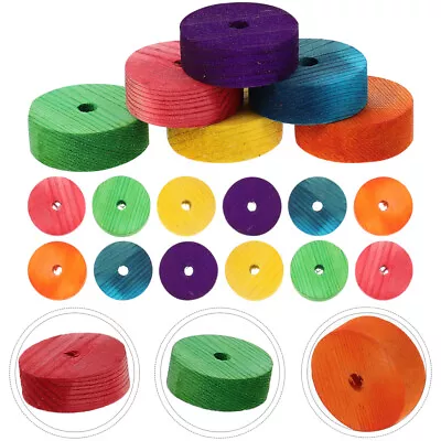 24Pcs Wooden Wheels For DIY Crafts Kids • £9.55