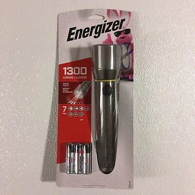 Energizer 1300 Lumen / Lm ￼Flashlight ~ ￼Silver ~ Digital Focus • $27.10