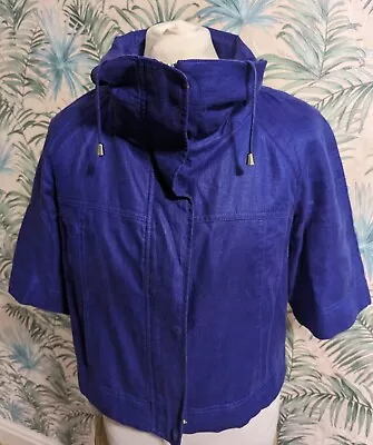 £6.99 • Buy M&S Limited Collection Women's Blue Crop Top Jacket Coat Size 14