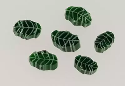 Fused Glass Materials And Supplies - Murrini Holly Leaves (90 COE) • £3.25