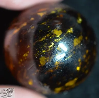 Handmade Amber Mica Marble 7/8 Inch Shooter Polished Large Mica Flakes S910 • $49.95