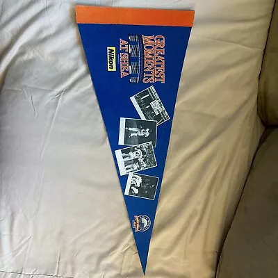 GREATEST MOMENTS SHEA STADIUM NEW YORK NY METS NIKON Promo Pennant SGA 1964-2008 • $23.99