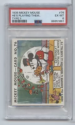 1935 Mickey Mouse #76 He's Playing Them For Minnie  Type 11 PSA 6 • $67