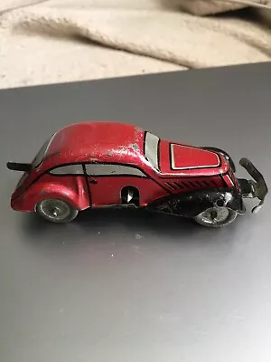 Vintage Marx  1930's Streamline Speedway Red Wind Up  Car    Working W/ Key • $60