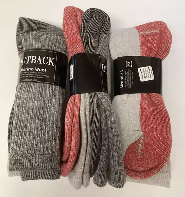 Cabela's Outback Merino Wool Boot Socks Large (men's Shoe 9-12) 4 Pairs • $24.99