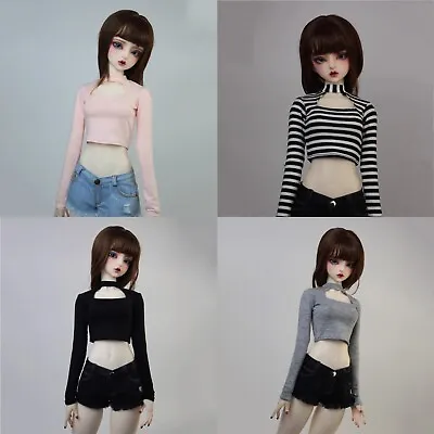 1/4MSD 1/3SD BJD Bare Midriff Hallow Clavicle Long Sleeves Shirt Sexy T-Shirt • $19.99