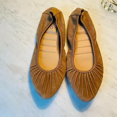 Me Too Womens Brown Suede Leather Ballet Flat Almond Toed Shoes Size 9M • $24.99