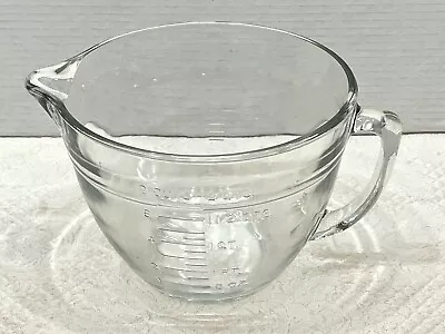 Pampered Chef 2 Qt/2 L Clear Glass Classic Batter Bowl Large Measuring Mixing • $21.99