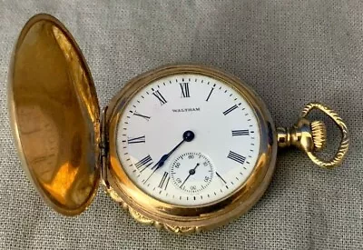 1907 Waltham Pocket Watch Model Grade 160 0s 7j Engraved Hunter Case 16826509 • £284.71