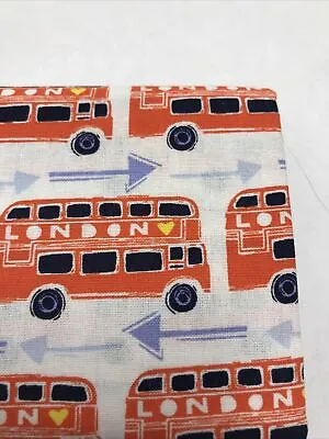1 Yard 100% Cotton Fabric Material London Calling With Love Sight Seeing Bus New • £15.39