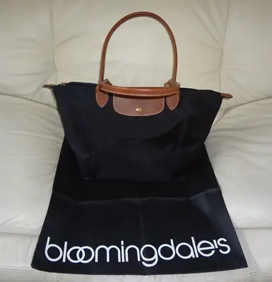 NWOT Longchamp La Pliage Black Original Large Nylon Packable Shoulder Tote • $150