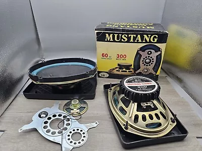 Vintage Mustang 6x9 Inch Woofer 300W Max HD Car Stereo 4 Way Speakers Set - Pair • $39.99