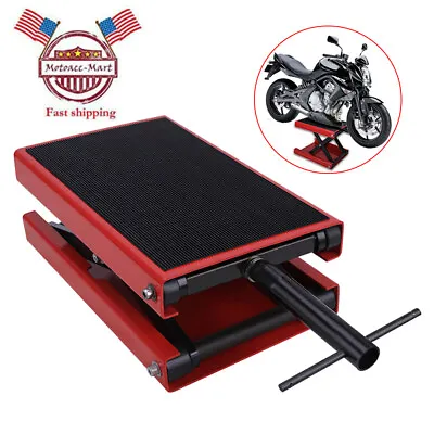 1100 LB Red Mini Scissor Lift Jack ATV Motorcycle Dirt Bike Scooters Crank Stand • $60.79