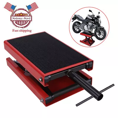 1100LB Wide Deck Motorcycle Center Scissor Lift Jack Hoist Stand Bikes ATV US • $60.79