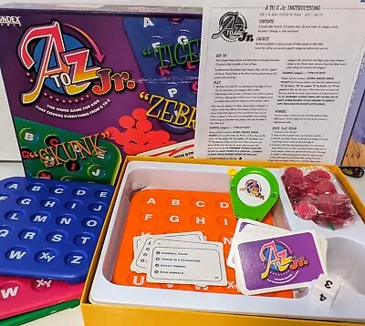 A To Z JR Word GAME For Kids 1999 Fundex Vintage FAMILY BOARD Complete All Piece • $23.90