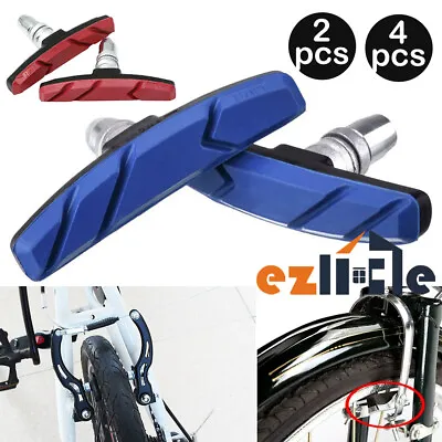 2/4PCS BLUE/BLACK 70MM Pad Shoes V Brake Blocks Bike BMX Bicycle Mountain  Break • $8.55