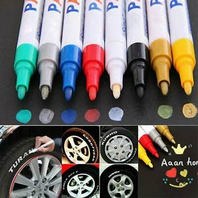 12x Waterproof Acrylic Paint Pens Oil Based Marker For Metal Wood Rock Painting • £7.11