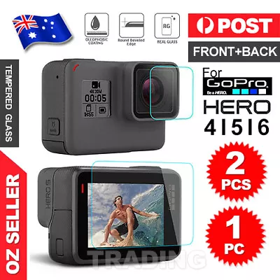 2x LCD Lens Tempered Glass Film Screen Protector For GoPro Hero 4 5 6 Camera • $4.85