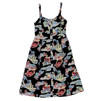 £14 • Buy Levi's Black Floral Button Through Sun Dress
