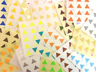 10mm Triangle Colour Code Stickers Coloured Sticky Self-Adhesive Labels • £3.20