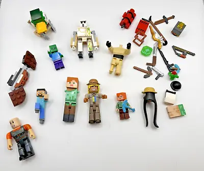 Lego Mini Figures Lot Roblox Minecraft Figures + Parts Creator Park Duck Weapons • $10