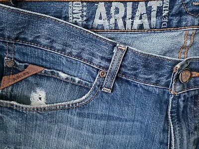 Ariat Jeans Pants Mens 34x34 Blue Denim Low Rise Boot  Resistant Workwear • $32.76