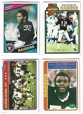 Oakland Los Angeles Raiders 255 Card 1977-1988 Base Card Lot-all Different • $36