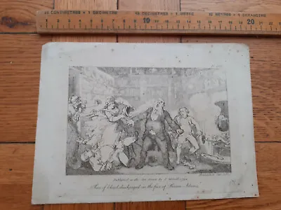£35 • Buy 1792 Thomas Rowlandson Etching Pan Of Blood Discharged Face Of Parson Adams