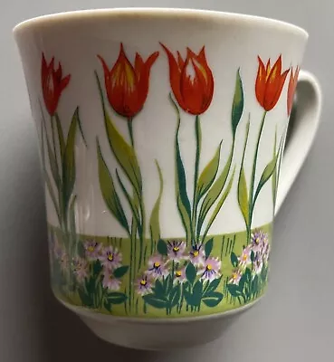 Villeroy & Boch Luxembourg Porcelain Vintage Tea Cup Red Floral FREE SHIP USA • $15.29