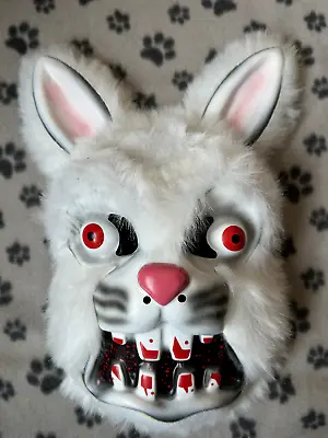 * Adult Scary Easter Bunny Bunnie Rabbit Face Mask For Costume Dressing Up New * • £19.95
