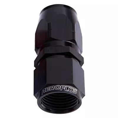 Aeroflow AF501-08BLK Alloy Straight Hose End -8AN Black Swivel Nut AF501-08BLK • $17.56