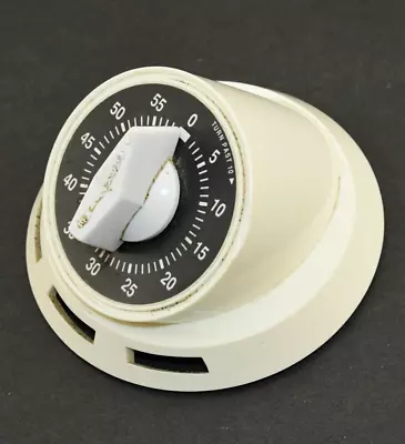 MARK Vintage Time Clock WHITE Kitchen Timer Watcher 60 Minute E93 • $28.99