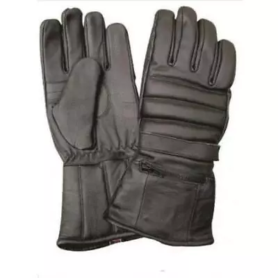 Black Padded Rain Cover Motorcycle Gauntlet Gloves • $23