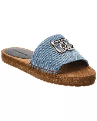 Dolce & Gabbana Dg Logo Denim Espadrille Sandal Women's • $499.99