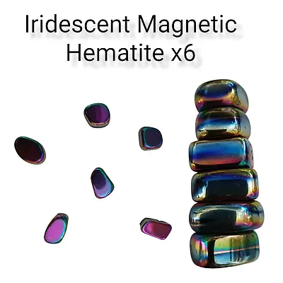£4.45 • Buy Iridescent Magnetic Hematite Stones Set Of 6 Magnet Cool Science Gift