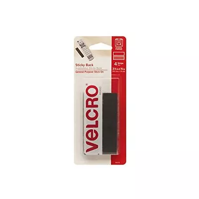 VELCRO Brand Sticky Back Strips With Adhesive | 4 Count | Black 3 4pk  • $4.68